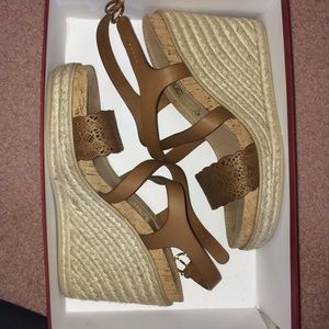 Salvatore Ferragamo brown wedges